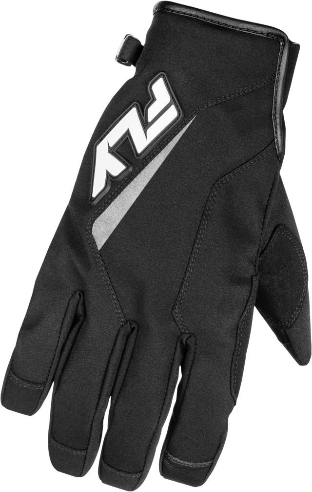 Fly Racing Title Gloves Black/White for Motocross and Cold Weather Riding