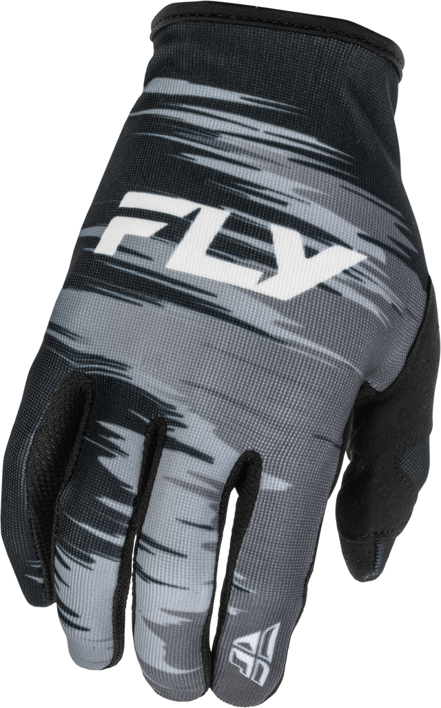 Fly Racing Women's Lite Gloves Black/Grey/White XL – Lightweight Race Gloves with Touch Screen Compatibility