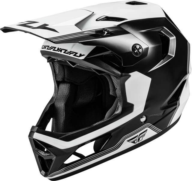 Fly Racing Yth Rayce Repeat Bicycle Helmet for Youth - Black/White, Size Medium