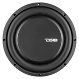 DS18 PSW10.2D 10-inch 500 Watt RMS Dual 2 Ohm Water-Resistant Shallow Mount Subwoofer for Car Audio