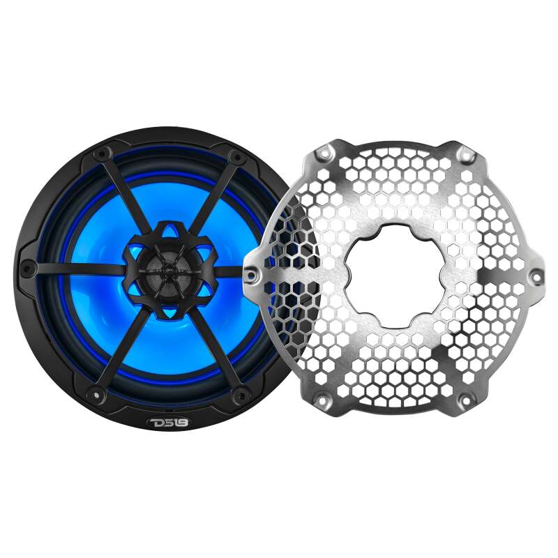 DS18 NXL-M Series 8-Inch Marine and Powersports Speaker with RGB LED Lights - Black