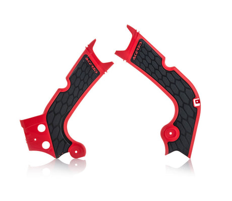 Acerbis X-Grip Frame Guards for Honda CRF250R/RX and CRF450R/RX (2017-2019) - Red/Black