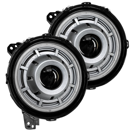 Oracle Oculus Bi-LED Projector Headlights for Jeep JL/Gladiator JT Satin Silver 5500K