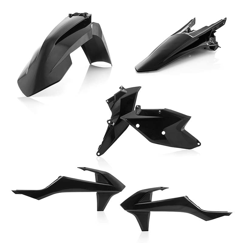 Acerbis Plastic Kit for KTM XC-W and EXC-F Models (2017-2019) – Black