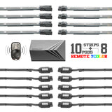 XK GLOW 18-piece 7-Color LED Light Kit with Remote Control for Automotive and Marine Applications