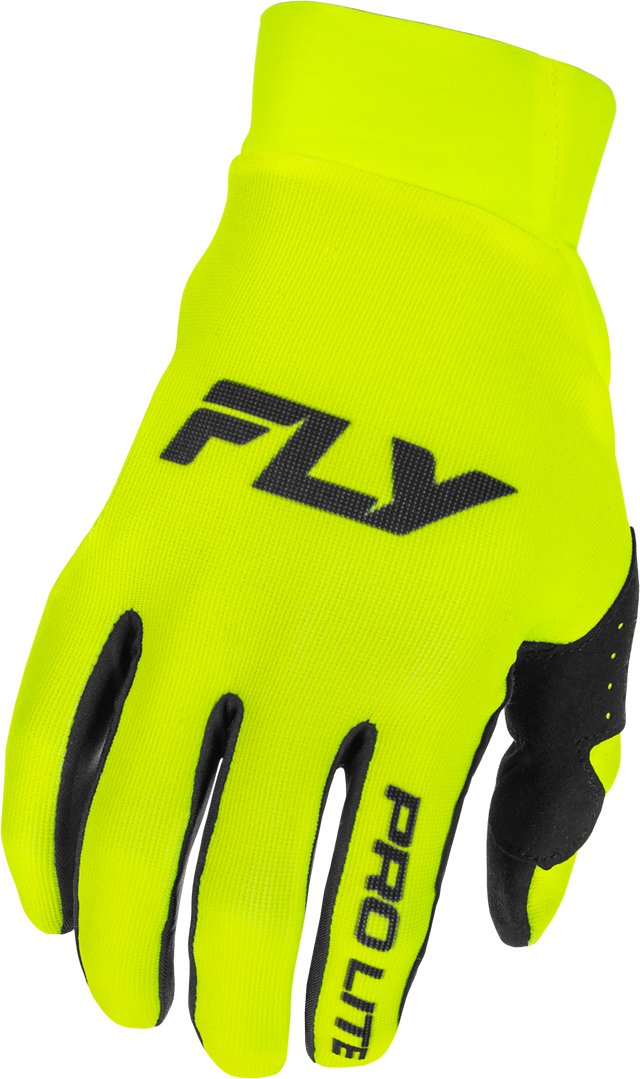 Fly Racing Pro Lite Gloves Hi Vis/Black for Motocross and Off-Road Vehicles