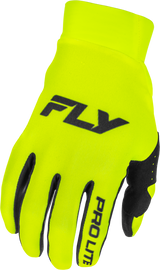 Fly Racing Pro Lite Gloves Hi Vis/Black Large – Lightweight Race Gloves with Touch Screen Compatibility