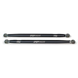 Rear suspension upgrade featuring upper radius arms for Polaris RZR