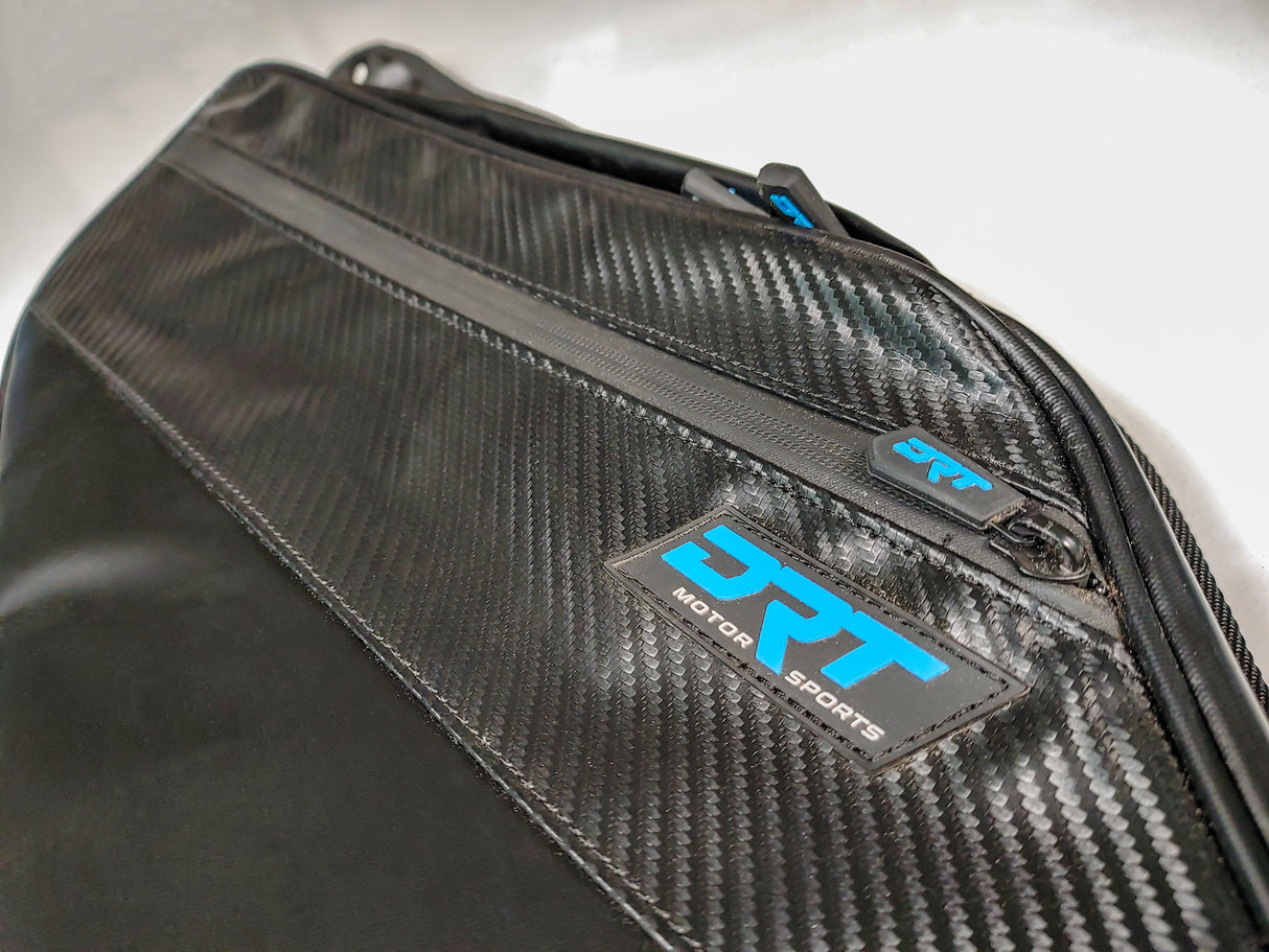 Front door storage bags fitted to Polaris RZR Pro XP cabin