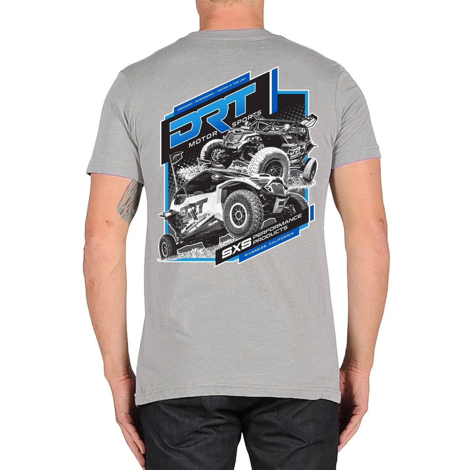 Simple grey tee with a clean silhouette back