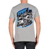 Simple grey tee with a clean silhouette back