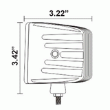 Cube Flood Light by AJK Offroad Schematics with Side Dimensions
