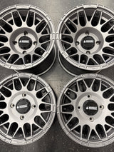 Hellfire Wheel Set for Sand Tires (Matte Titanium) 4x137 15x7 / 15x10 (GARAGE SALE)