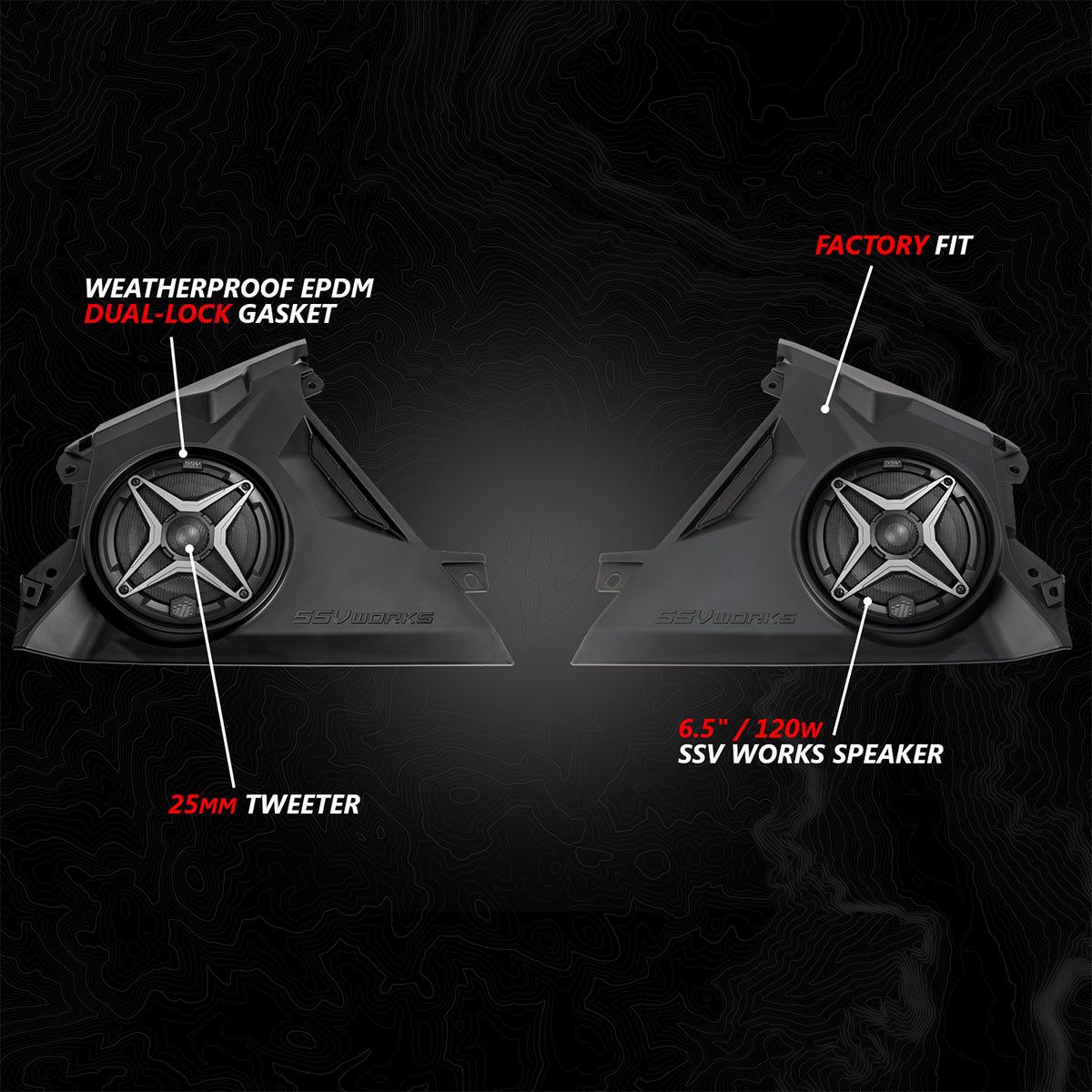 Can Am Maverick R Phase-2 A-Spec 800watt 4-Speaker System | SSV Works