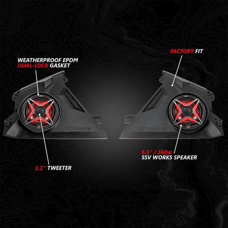 Can Am Maverick R Phase-5 V-Spec 1650watt 6-Speaker System | SSV Works
