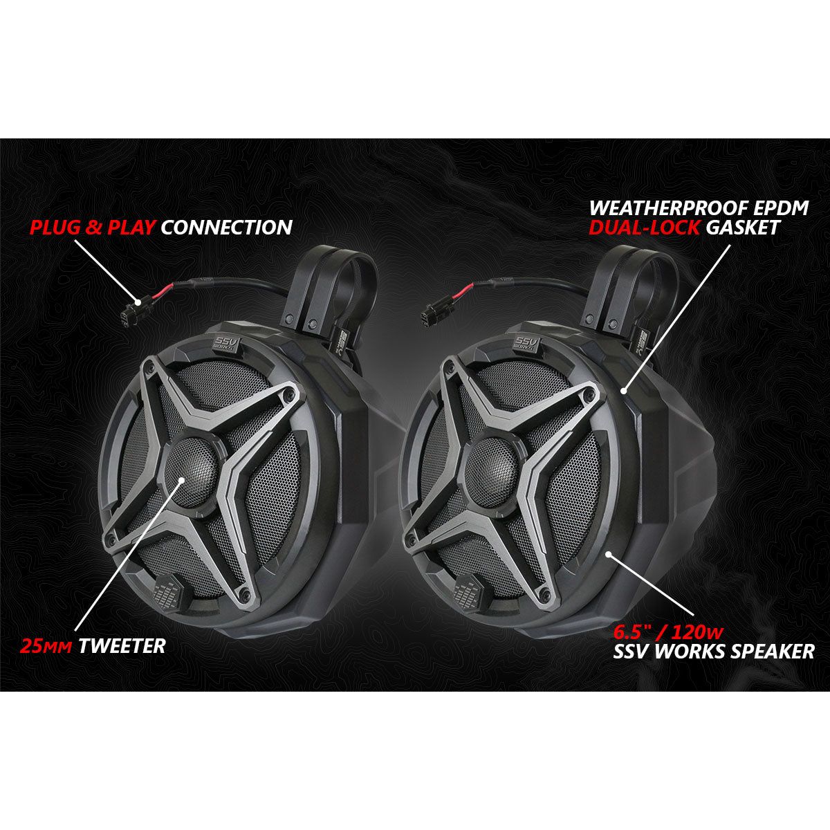 Kawasaki KRX A-Spec 5 Speaker Audio Kit | SSV Works