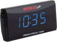 KOSO Super Slim Clock and Volt Meter with Blue Display - Universal Fit for Cars and Motorcycles
