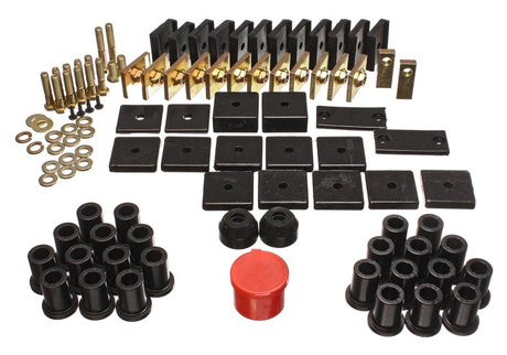 Energy Suspension 8.18105G Hyper-Flex Master Bushing Set for Toyota Land Cruiser 1964-1978, Black