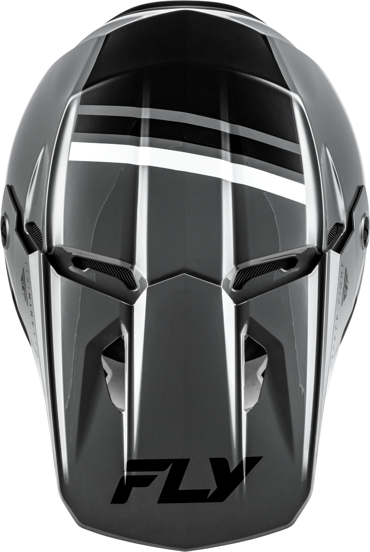 FLY Racing Kinetic Verdict Helmet Grey/Black/White XS – Off-Road Motorcycle Helmet with Dual-Density EPS and Ventilation for ATV, Dirt Bike, and Motocross