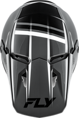 FLY Racing Kinetic Verdict Helmet Grey/Black/White XS – Off-Road Motorcycle Helmet with Dual-Density EPS and Ventilation for ATV, Dirt Bike, and Motocross