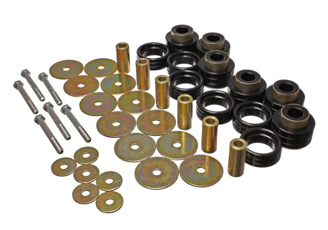 Energy Suspension Body Mount Set for Dodge Ram 1500, 2500, 3500 – Performance Polyurethane, Black (Part #5.4113G)