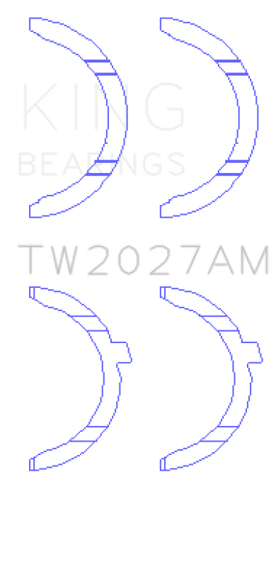 King Engine Bearings AUDI AAH, BUG, CCWA,CTBA Thrust Washer Set