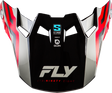 FLY Racing Formula S Carbon Byte Visor for Formula S, Formula CC, and Formula CP Helmets - Red Carbon/Red/Grey YL/SM