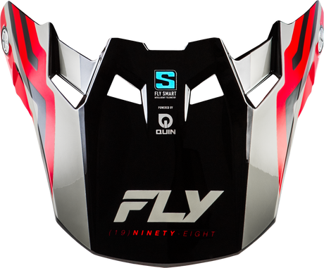 Fly Racing Formula S Carbon Byte Visor for Formula S, CC, and CP Helmets - Red Carbon/Red/Grey Medium/Large