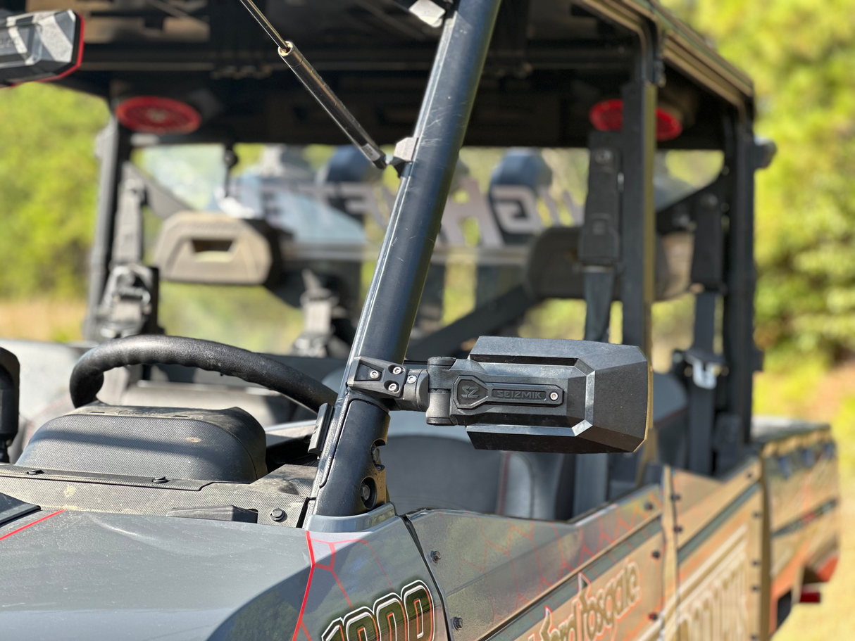 SEIZMIK Trailrider Side Mirrors Pol Pro Fit for ROPS Vehicles with Wide View Convex Safety Glass