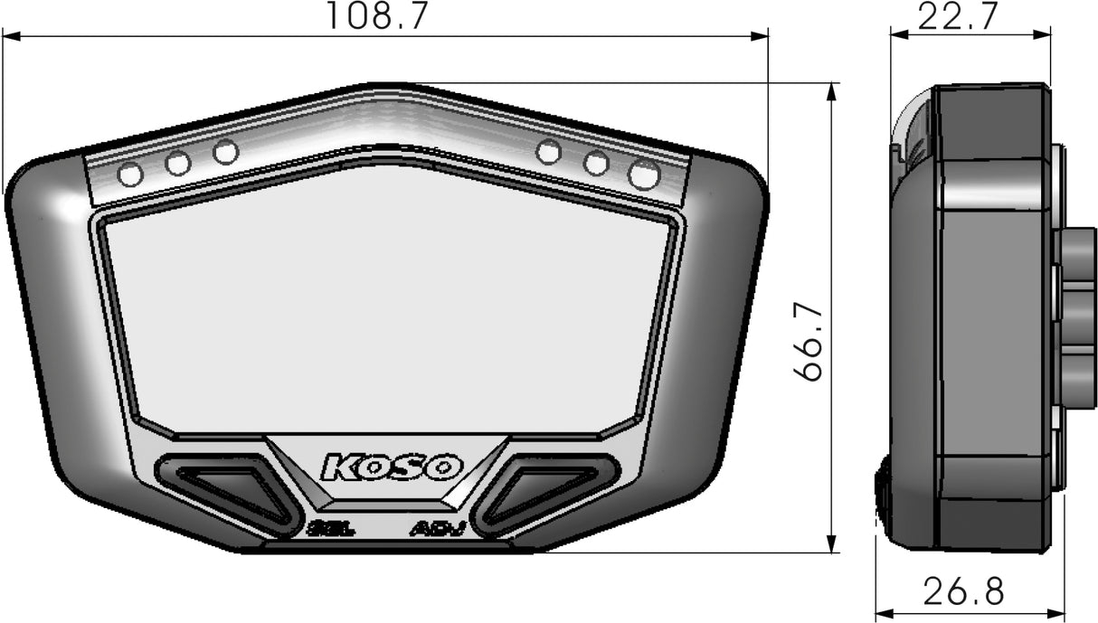 KOSO BA029001 X 2 Boost Gauge with Air/Fuel Ratio and Temperature for Ford F-150, Chevrolet Silverado, Dodge Ram, and More