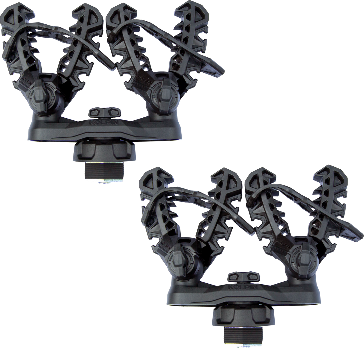KOLPIN Rhino Grip XLR Double LINQ - Heavy-Duty ATV and UTV Gear Mount with Adjustable Clamps
