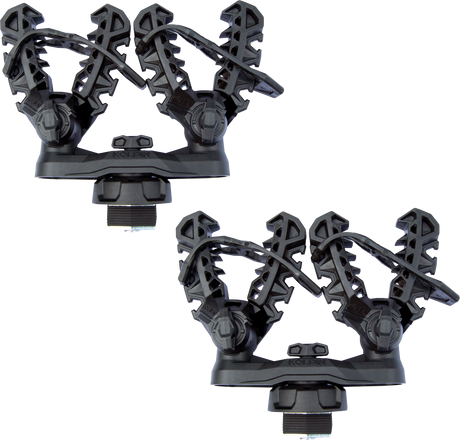 KOLPIN Rhino Grip XLR Double LINQ - Heavy-Duty ATV and UTV Gear Mount with Adjustable Clamps