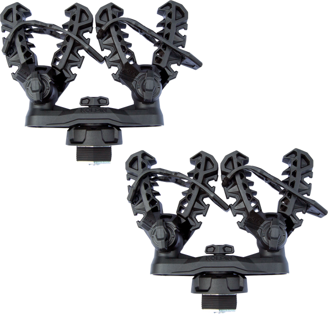 KOLPIN Rhino Grip XLR Double LINQ - Heavy-Duty ATV and UTV Gear Mount with Adjustable Clamps
