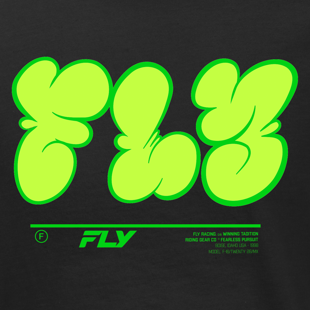 Fly Racing Youth Graffiti Tee in Black – Premium Crew Neck T-Shirt for Youth Motorcycles and ATV Riders