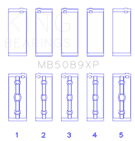 King Engine Bearings Toyota 1Rz/2Rz/3Rz (Size STDX) Main Bearing Set