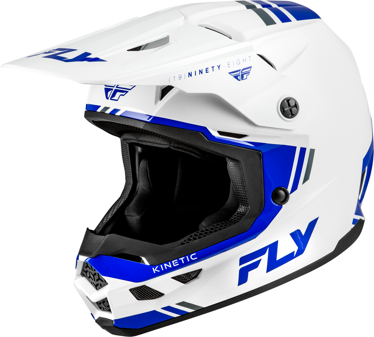 Fly Racing Kinetic Verdict Helmet White/Blue/Grey X-Small for Off-Road Motorcycles