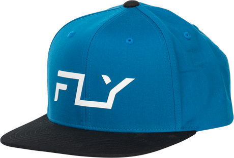 Fly Racing Fly Flow Hat Blue with Adjustable Snapback for Off-Road & Motorcycle Enthusiasts