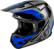 Fly Racing Kinetic Crest Helmet Grey/Black/Blue Large - Off-Road Motorcycle Helmet for ATV, Dirt Bike, and Motocross
