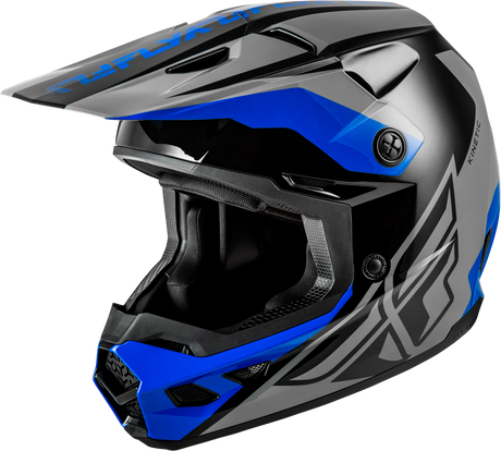 FLY Racing Kinetic Crest Helmet for Off-Road Motorcycles – Size XL, Grey/Black/Blue