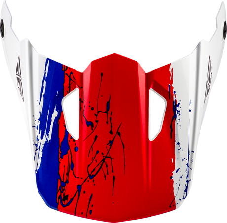 Fly Racing Yth Kinetic Drip Helmet Visor for Youth Motorcycles - Red, Black & White
