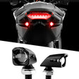 XK GLOW Mini LED Turn Signal Black and Red Pair for Universal 12V Motorcycles