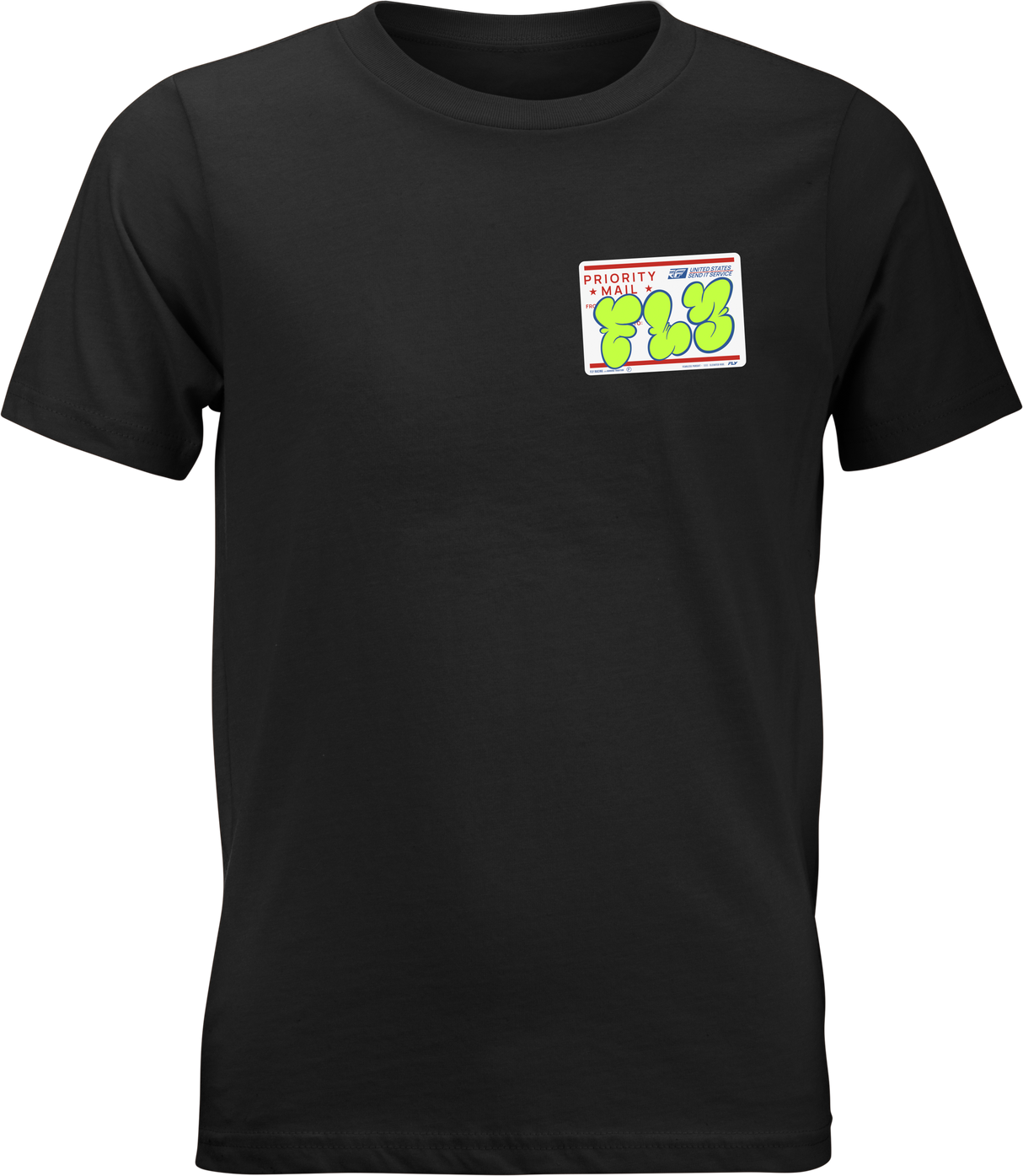 Fly Racing Youth Graffiti Tee Black – Premium Crew Neck T-Shirt for Youth Athletes