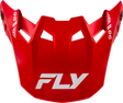 Fly Racing Formula CC Objective Visor in Red/White for Motorcycle Helmets - Medium/Large Fit