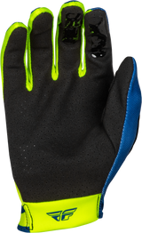 Fly Racing Youth Lite Lancer Gloves Navy/Hi Vis YM - Lightweight Race Gloves for Motocross & Off-Road Vehicles