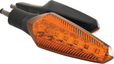 KOSO Nuovo LED Turn Signals with Amber Lens - Compatible with Honda Civic 2016-2021, Yamaha YZF-R3 2015-2023, Kawasaki Ninja 400 2018-2022