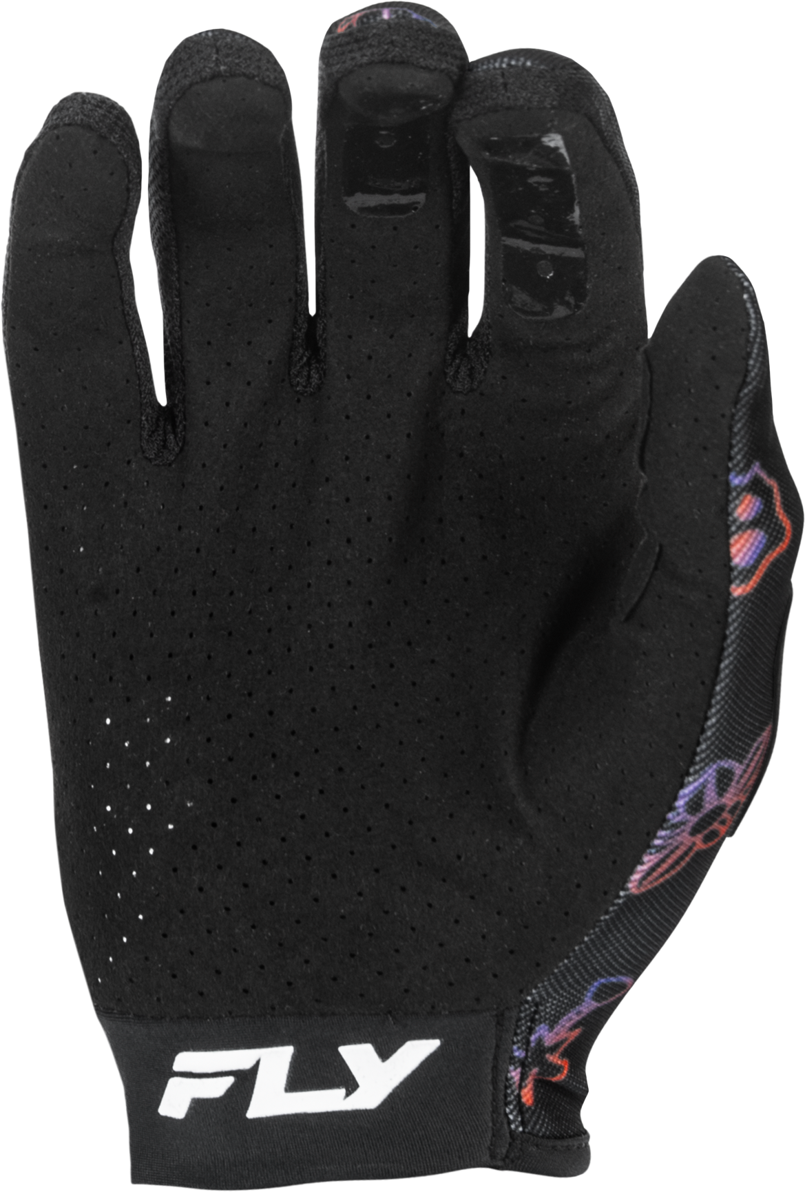 Fly Racing Youth Lite Outline Gloves Black/Red/Purple YM – Lightweight Race Gloves with Touch Screen Compatibility for Youth Off-Road and Motocross Bikes