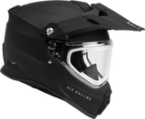 Fly Racing Trekker CW Solid Helmet with Electric Shield in Matte Black – Fits Off-Road Motorcycles and ATV Vehicles