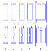 King Engine Bearings GM 262/267/302/307/327/350 (Size .020) Coated Performance Main Bearing Set