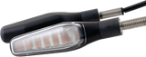 KOSO HE051001 GW 04 LED Turn Signals Sequential Matte Black Pair for Motorcycles and ATVs