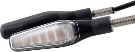 KOSO HE051001 GW 04 LED Turn Signals Sequential Matte Black Pair for Motorcycles and ATVs